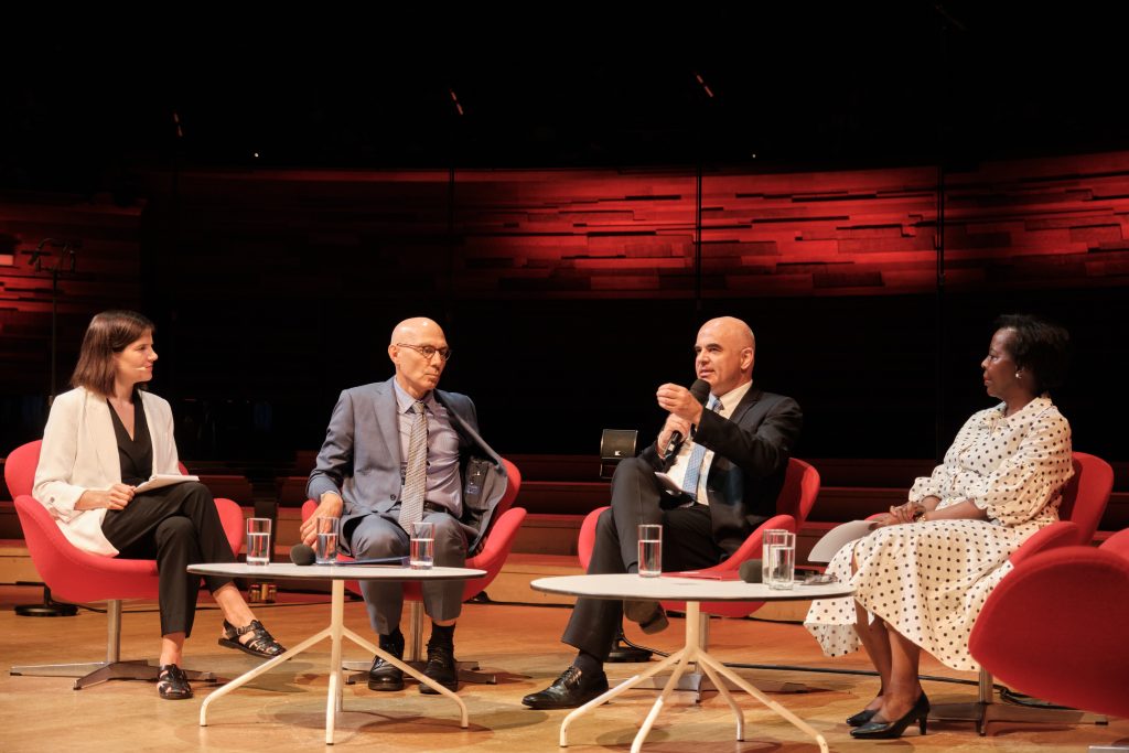 Council of Europe Secretary General Alain Berset speaking on a panel at the World Congress Against the Death Penalty