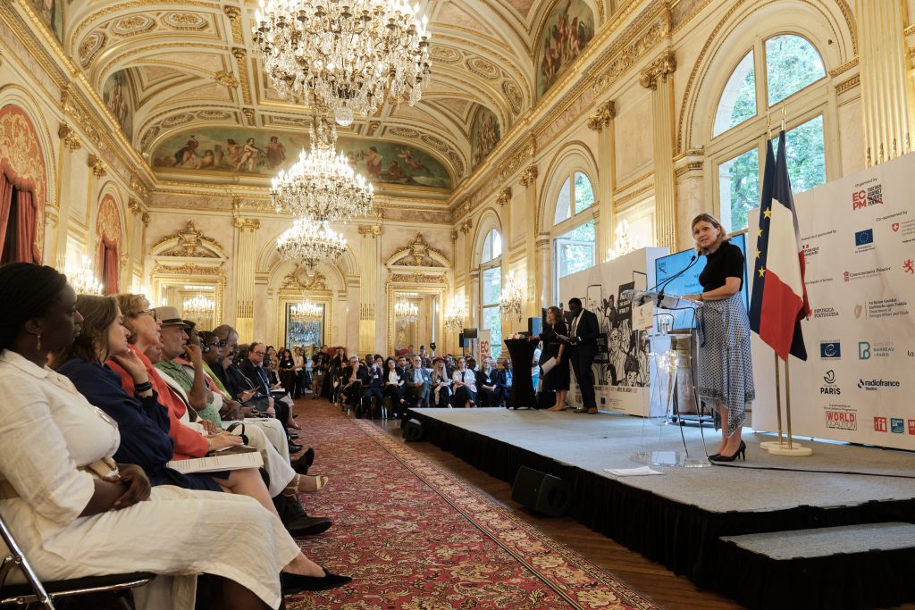 Closing ceremony of the World Congress Against the Death Penalty at the Hôtel de Lassay in Paris